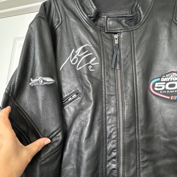 Designer Leather Jacket Burk's Bay 2022 Daytona 500 Champion Signed NWT NASCAR - Picture 4 of 10